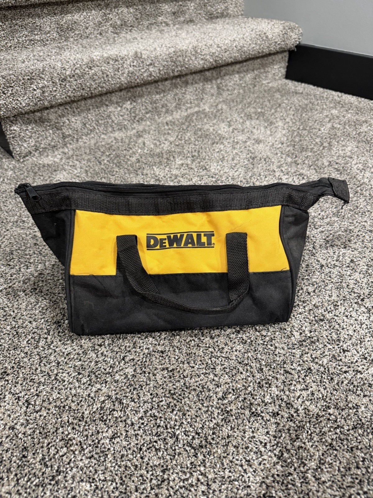 DeWalt Tool Bag Small Yellow Black Zippered Carry Case Soft Tool Tote