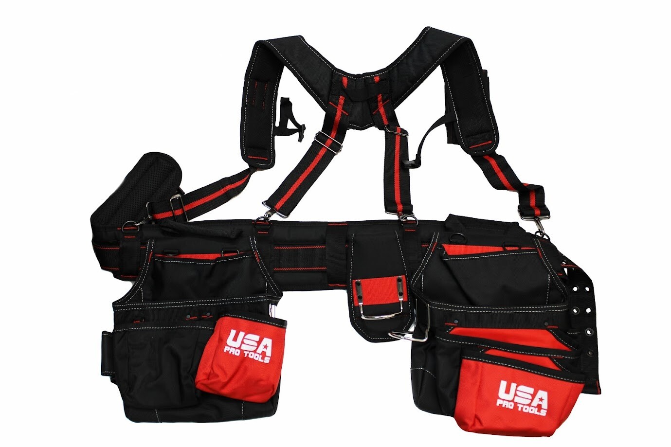 Professional Contractor Tool Rig Gear Organizer Pouch W/ Suspenders Belt H Duty.